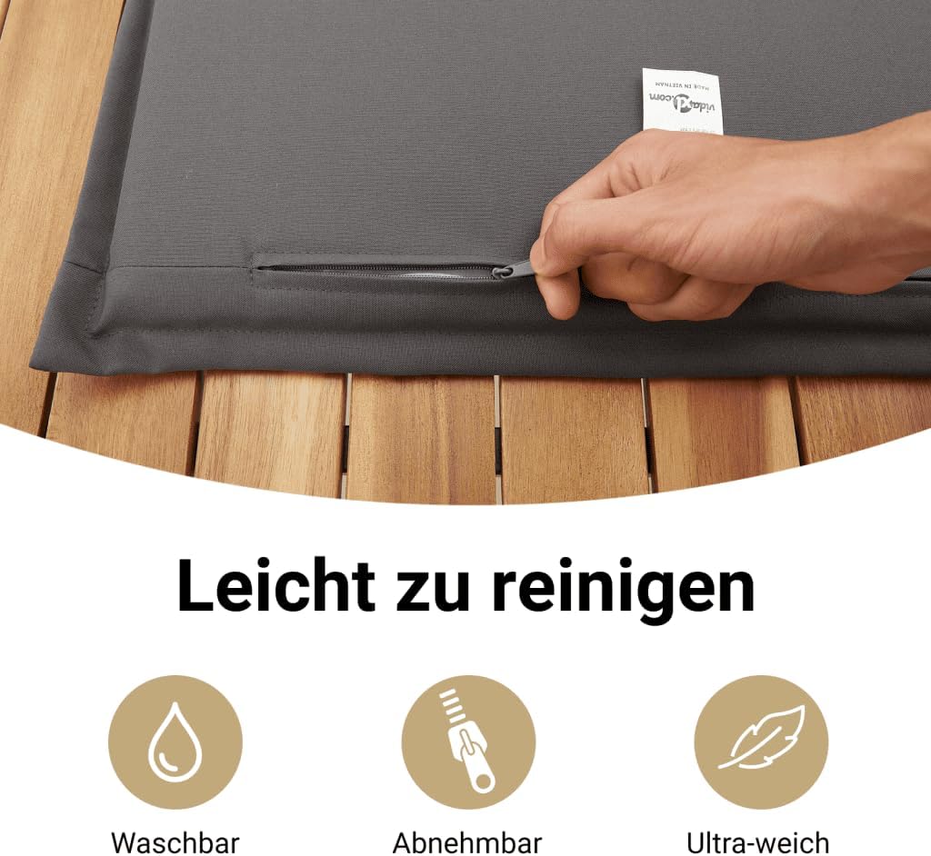 vidaXL Gartensofa 3-Sitzer, Loungesofa Sofa mit mit Kissen, Sitzgruppe Stahlrahmen, Gartenmöbel Lounge Rattanmöbel, Grau Poly Rattan