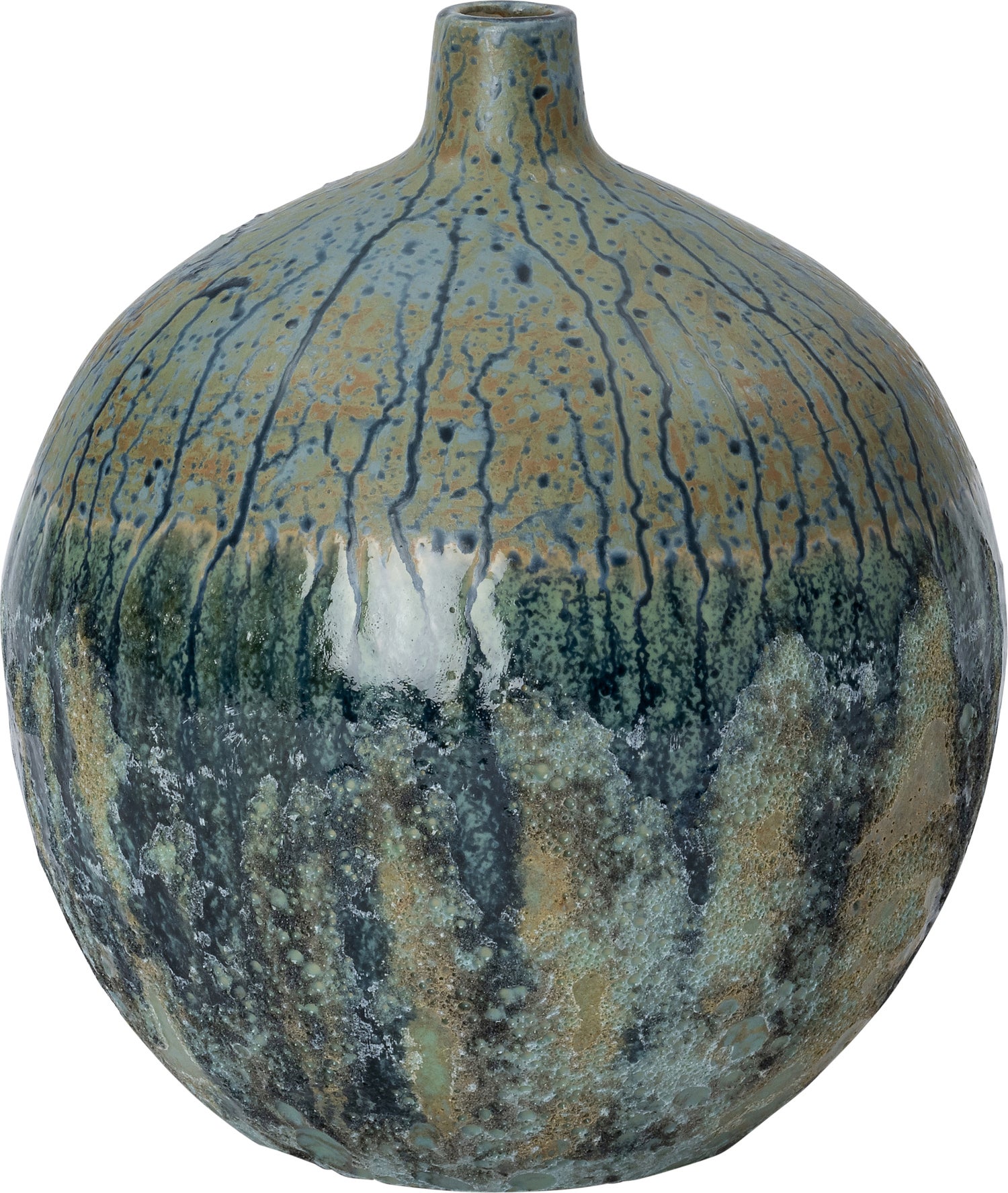 Intratuin vaas Teun blauw / grijs D 27 H 31 cm