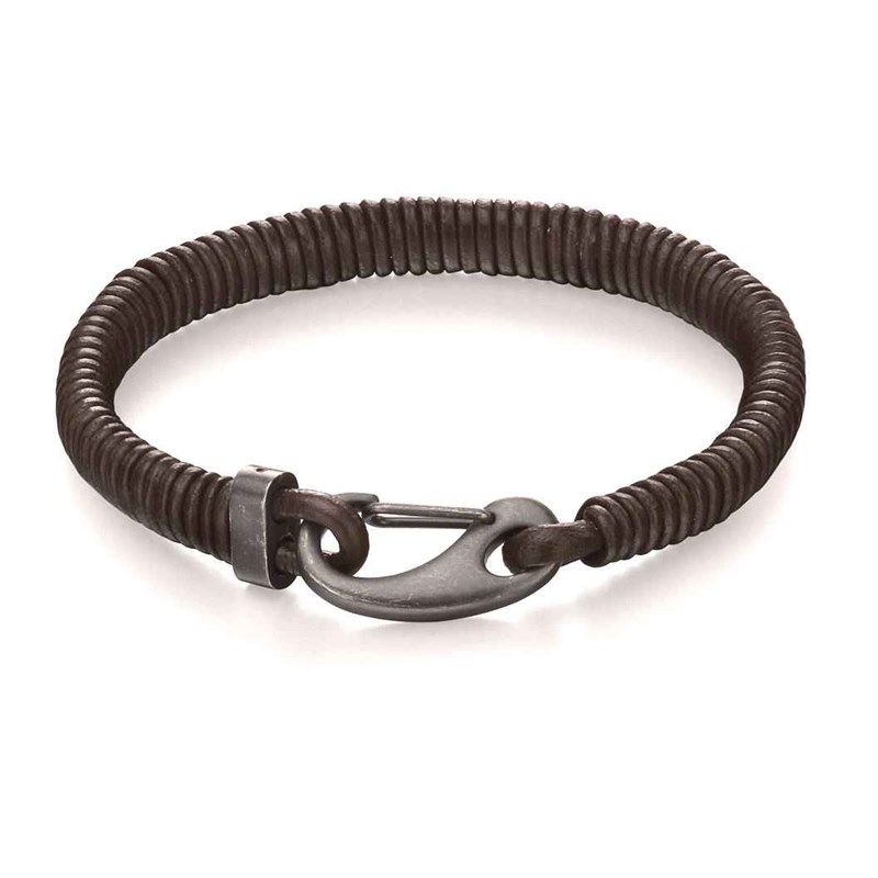 Bracelet acier inoxydable en cuir
