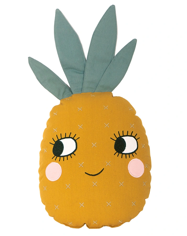 Kissen ANANAS (61x32) in gelb