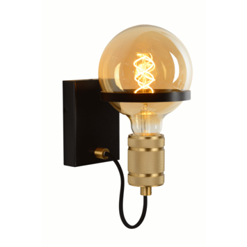 Lucide Ottelien Wandlamp mat zwart/mat goud