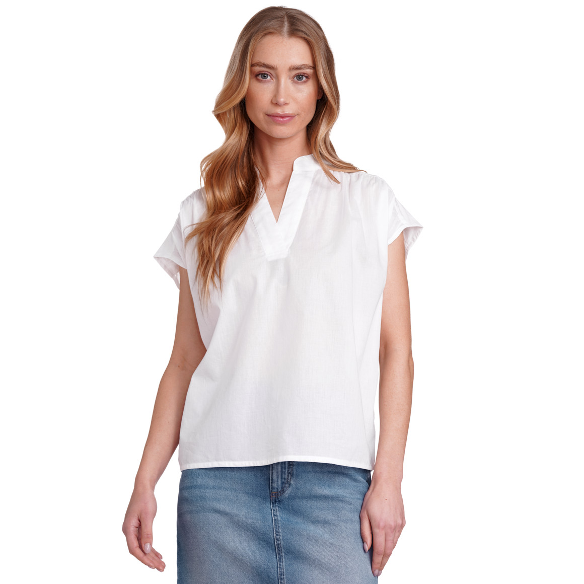 Jonas Nielsen Damen Bluse aus Bio-Baumwolle weiss