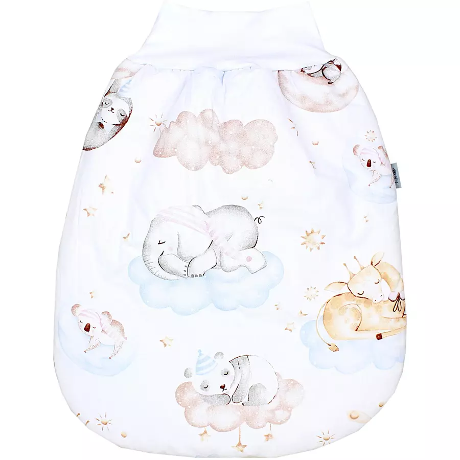 TupTam Baby Strampelsack mit Bund für Mädchen  und Jungen weiß