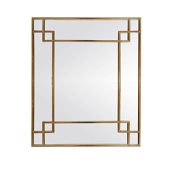 Miroir déco metal doré 95 x 80 cm Emde