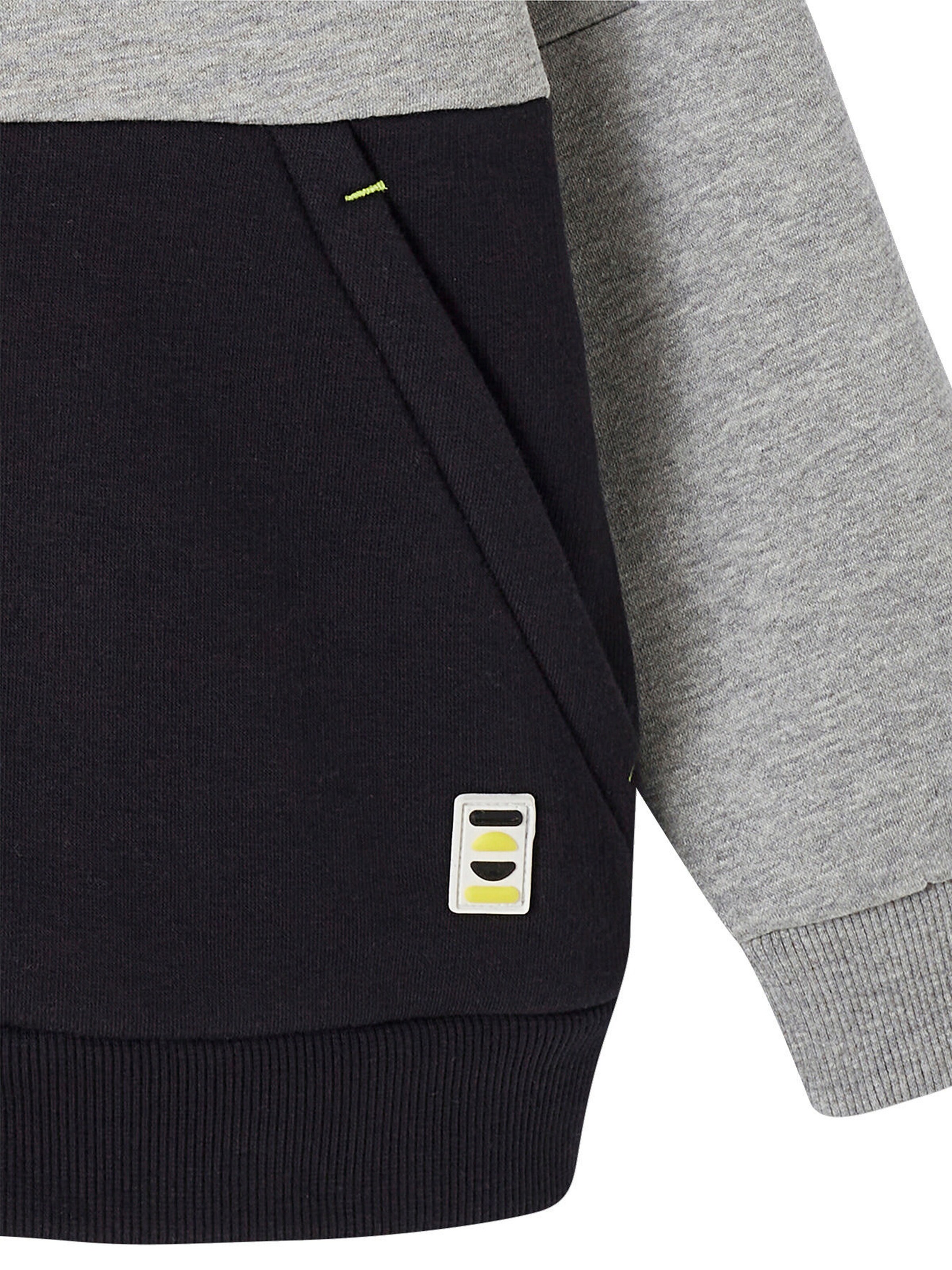 Vertbaudet Jungen Kapuzensweatjacke grau meliert