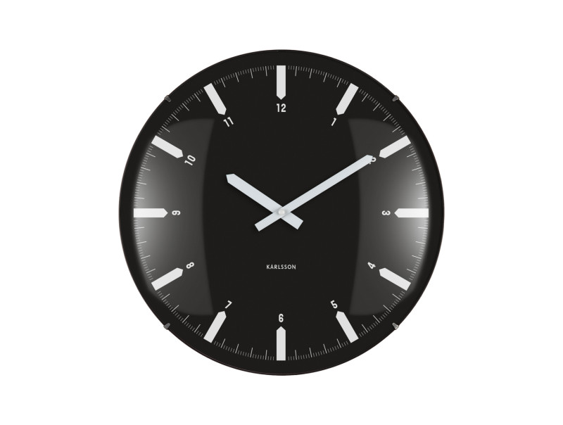 Wall Clock Realista Dome KA6086RD Burgundy red