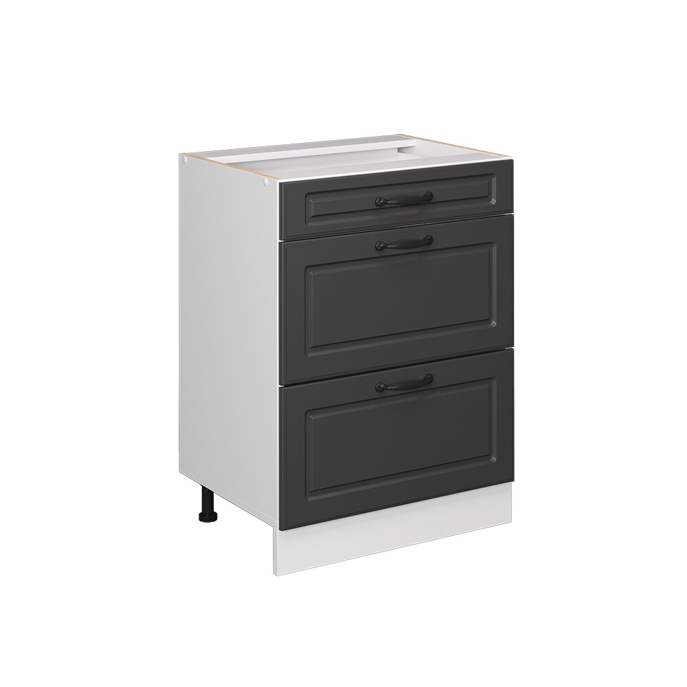 Vicco Schubladenunterschrank Küchenschrank Küchenzeile R-Line Landhaus 60 cm Weiß Anthrazit Schublade