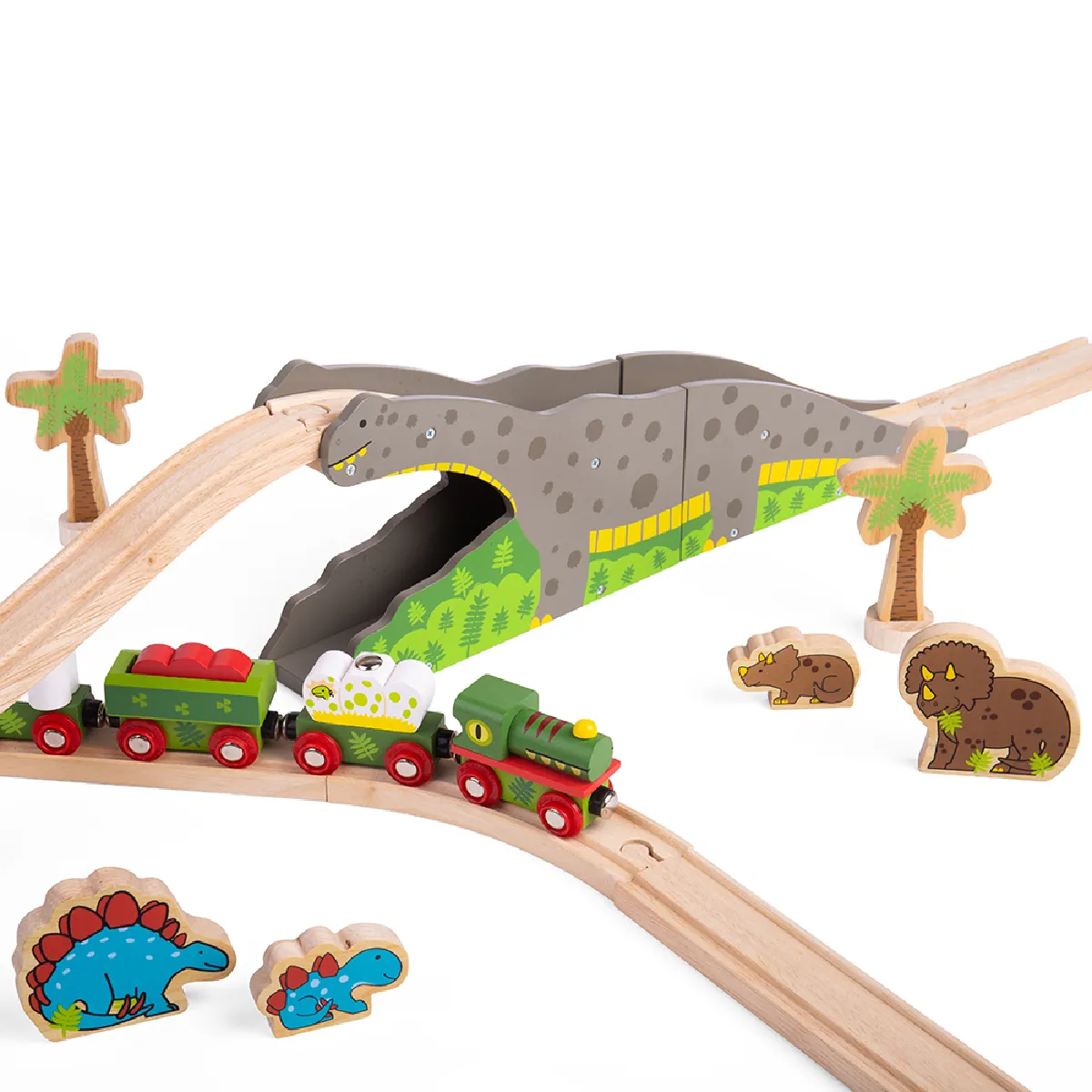 Bigjigs Rail Pont de Dinosaures Bronto Riser