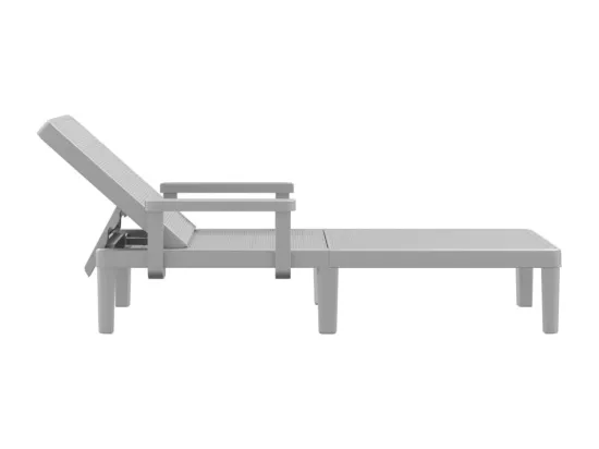 Chaise longue réglable en hauteur à 4 positions polypropylène