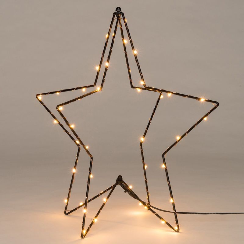 Kerstster - 3D - 51 cm - Warm Wit - 60 LED's