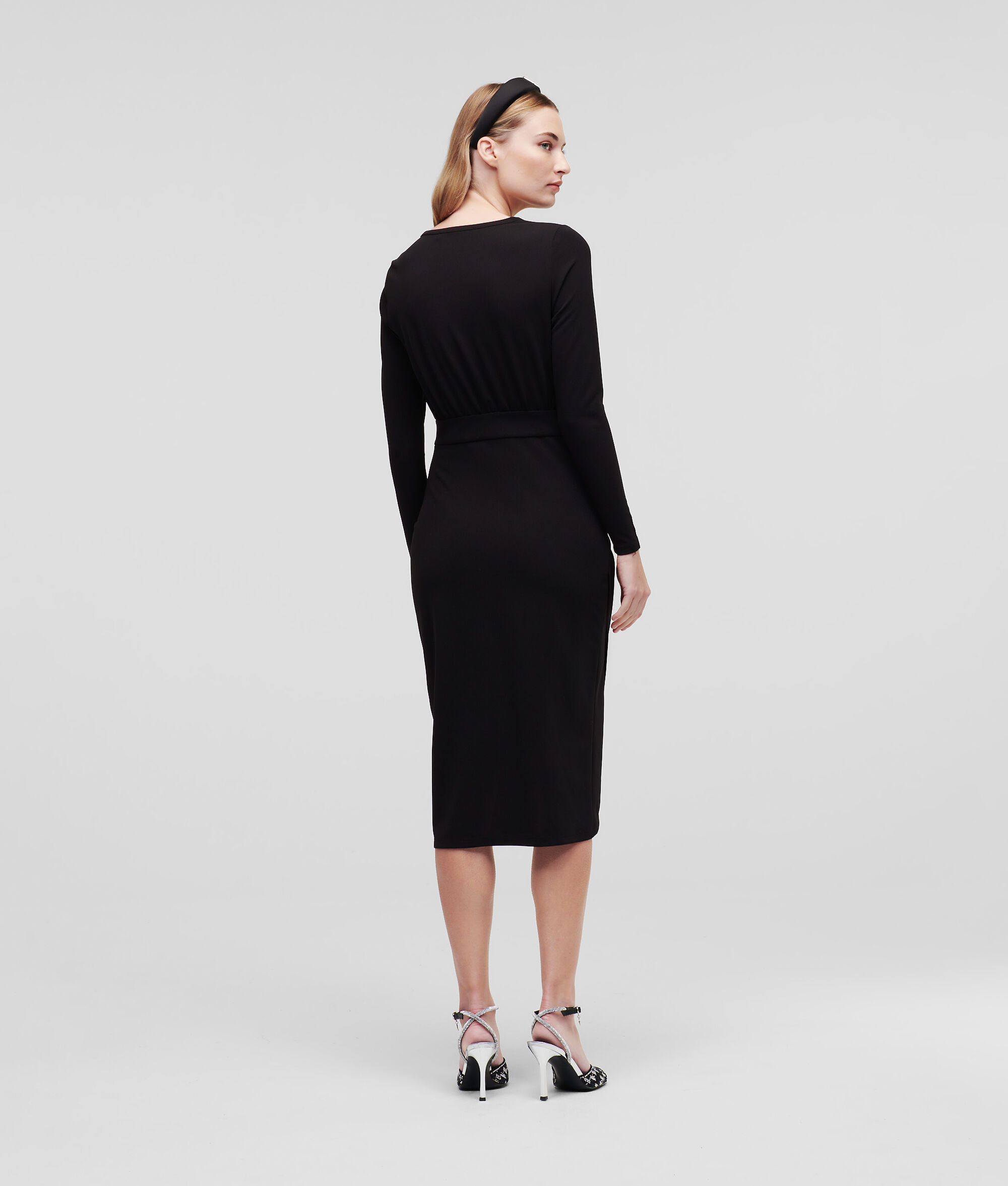 ROBE EN JERSEY À MANCHES LONGUES