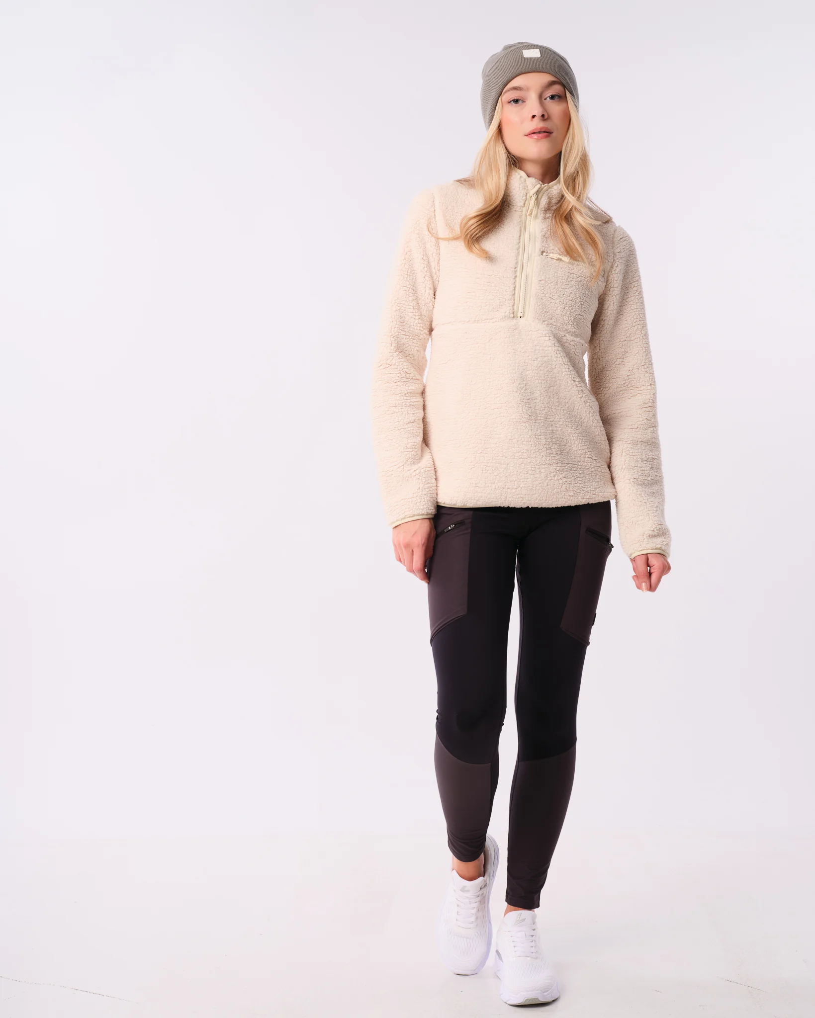 LEVITY Versatile 1\2 Zip Pile Sweater Off White