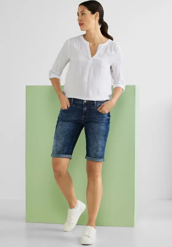 Casual Fit Jeansbermuda - brilliant indigo wash