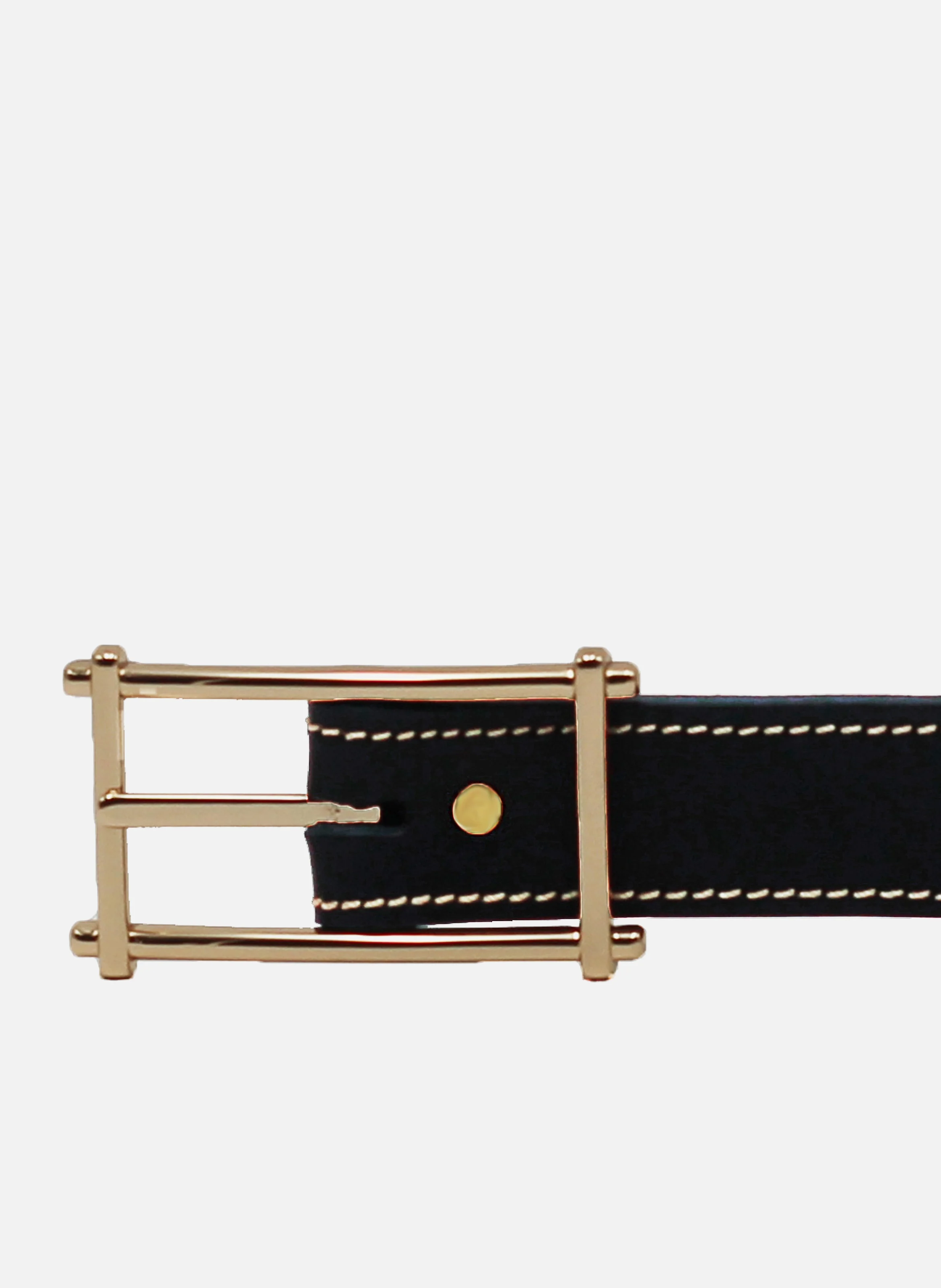 Ceinture vintage cuir daim cuir lisse | Bleu