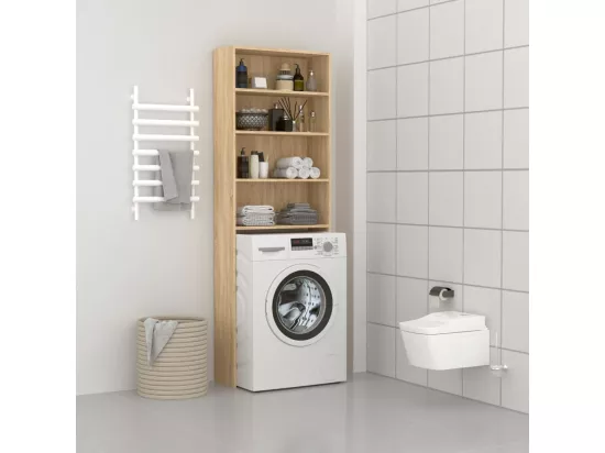 Meuble de machine à laver Chêne sonoma 64x24x190 cm