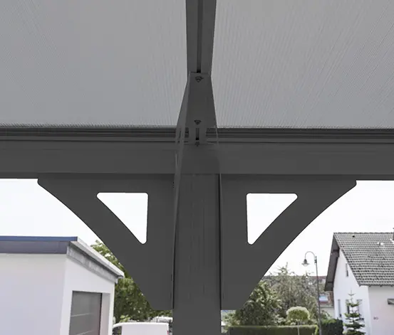 Aluminium-Rundbogen-Carport, ca. 3 x 5 m