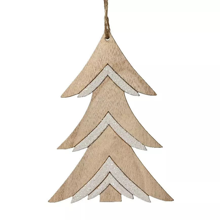 Sapin de Noël à suspendre (H10 cm) Maé Blanc
