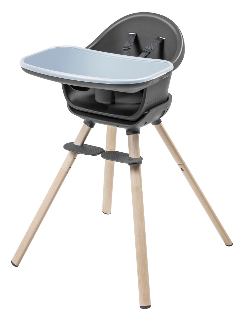 Moa 4-in-1 Hochstuhl 6 M - 7 Y   0 - 25 kg    4 verschiedene Möglichkeiten  |    Stilvolles, langlebiges Design  |    Hält jedem Chaos stand  |    Einfach zu installieren und anzupassen  |