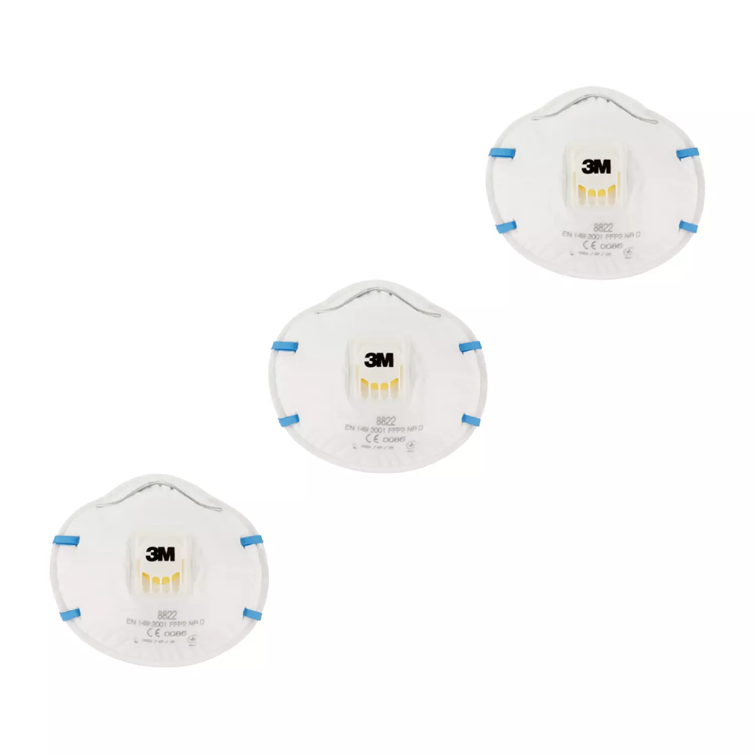 3M 8822C3 Stofmasker met ventiel - FFP2 (3st)