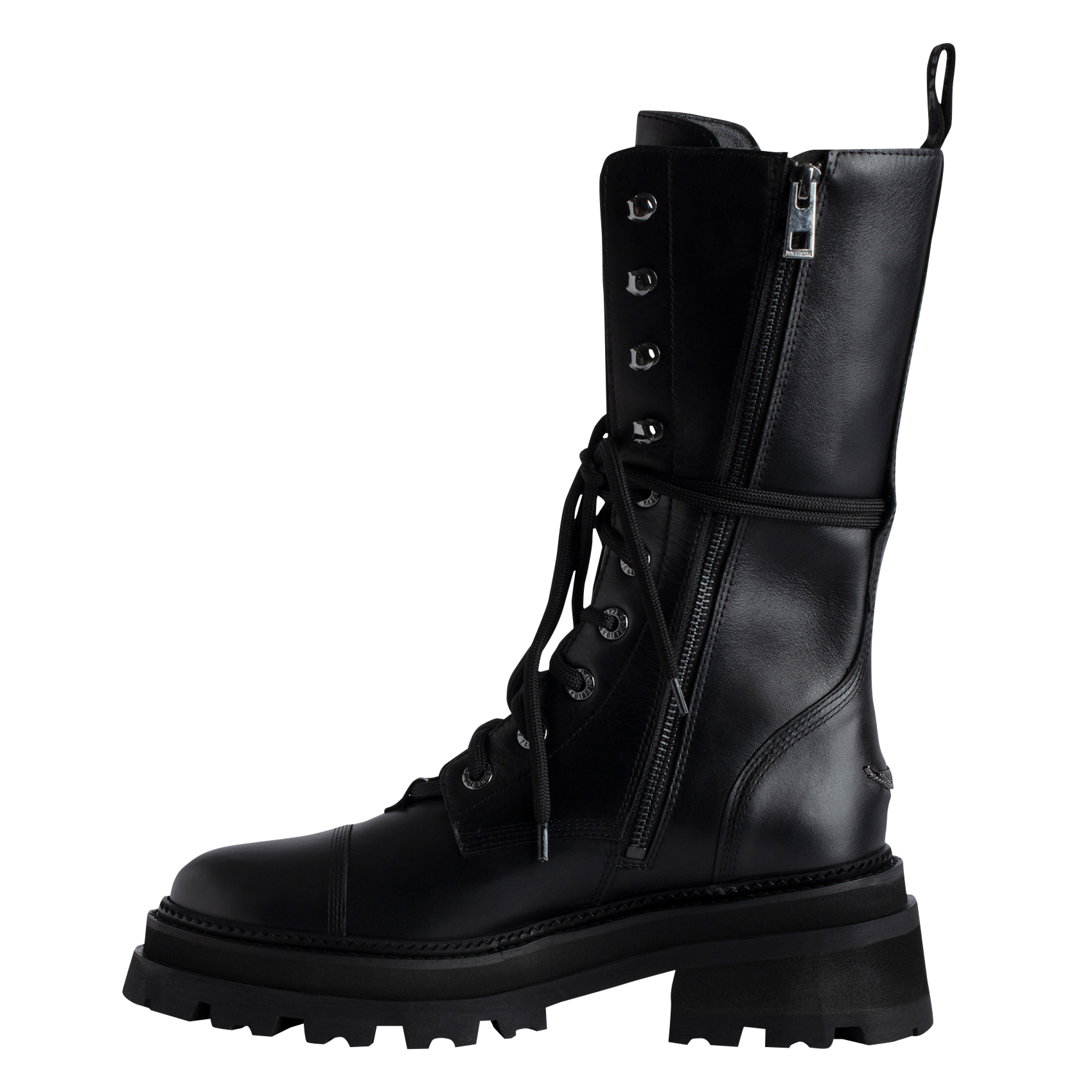 RIDE - Bottes à lacets en cuir | Noir