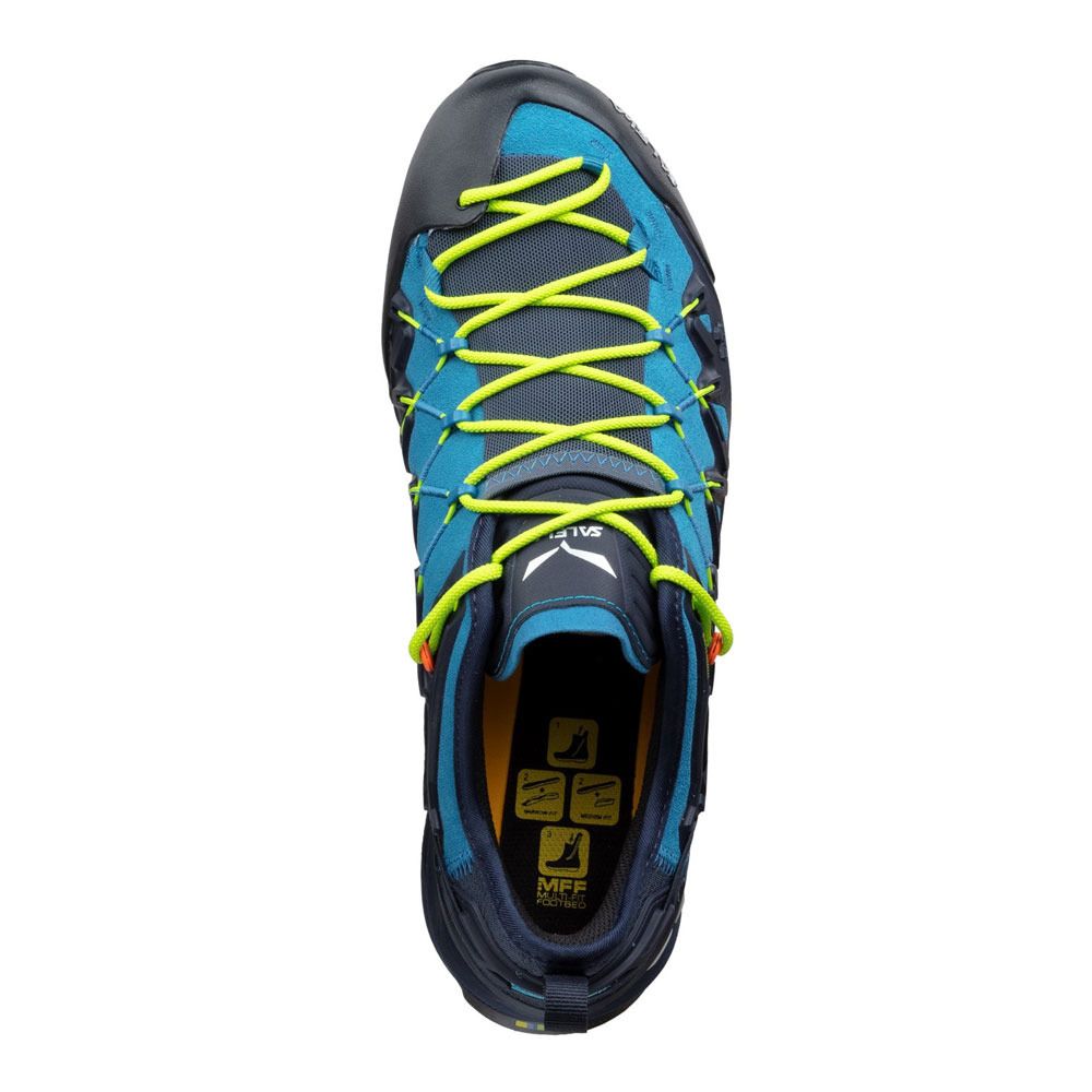Salewa WILDFIRE EDGE - Chaussures approche Homme premium navy/fluo yellow