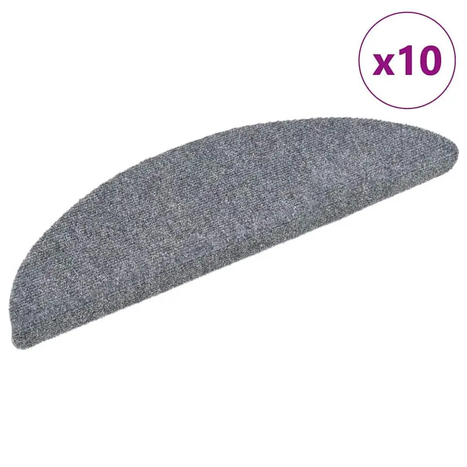 vidaXL - Trapmat - Grijs - Polypropyleen - 56 x 17 x 3 cm - 10 stuks