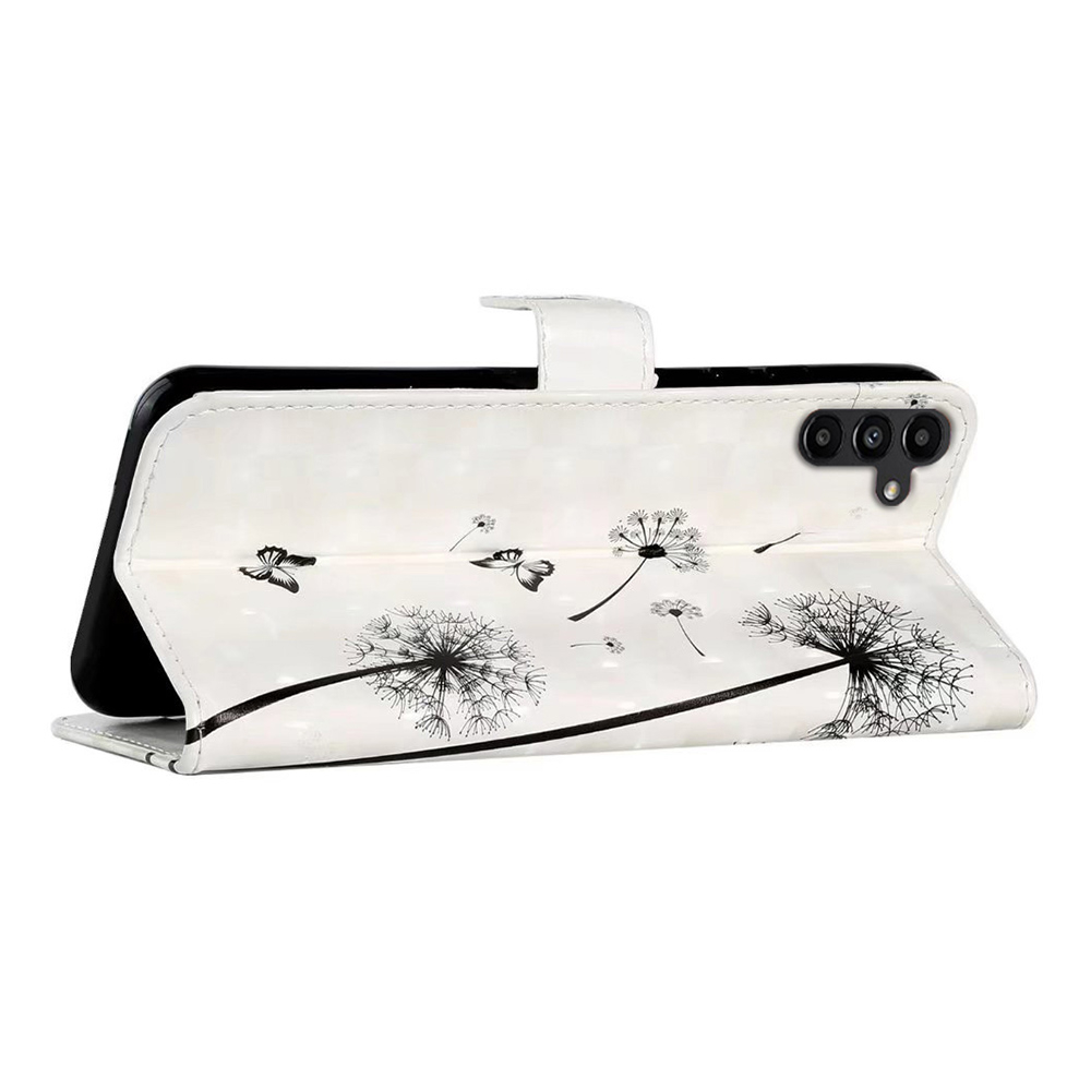 Samsung Galaxy S24 FE Leder Tasche mit Kartenfächern - Pusteblumen