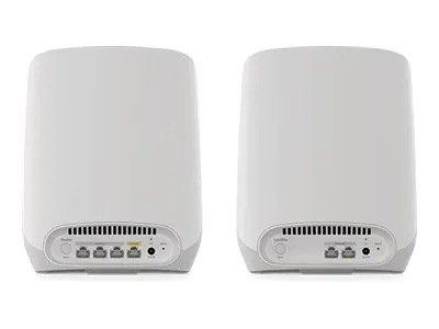 NETGEAR Orbi RBK763S - Wi-Fi-system - (router, 2 extendere) - op til 7500 sq.ft - mesh 1GbE - Wi-Fi 6 - Tri-Band