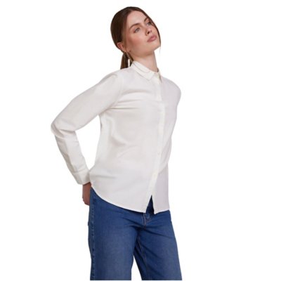 Chemise à manches longues femme Pcirena Ls Oxford Shirt Noos Bc PIECES