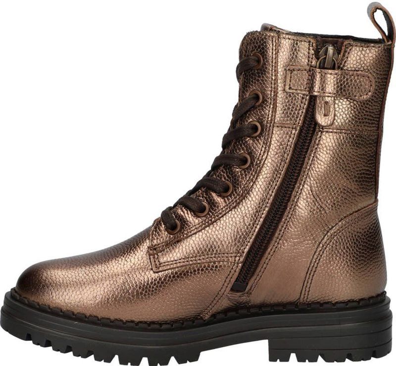 Nelson - Veterboots - Metallic - Leer - Rubberen Zool