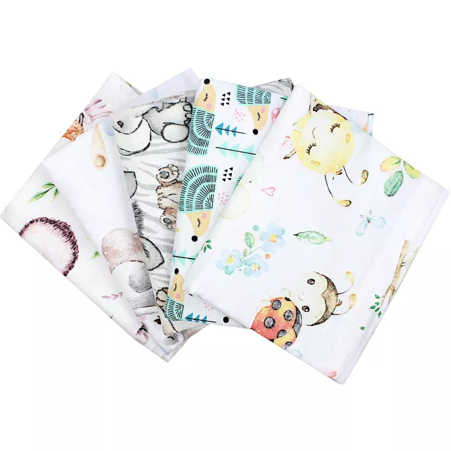 TupTam Baby Moltontücher Flanellwindeln 70x80 5er Set beigegrau