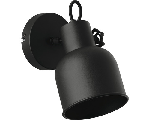 Wandspot, 1-lichts, HxBxD 18,5x11,5x16 cm, zand/zwart