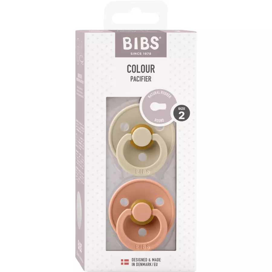 BIBS® Schnuller Colour PeachVanilla 6-18 Monate, 2 Stk.