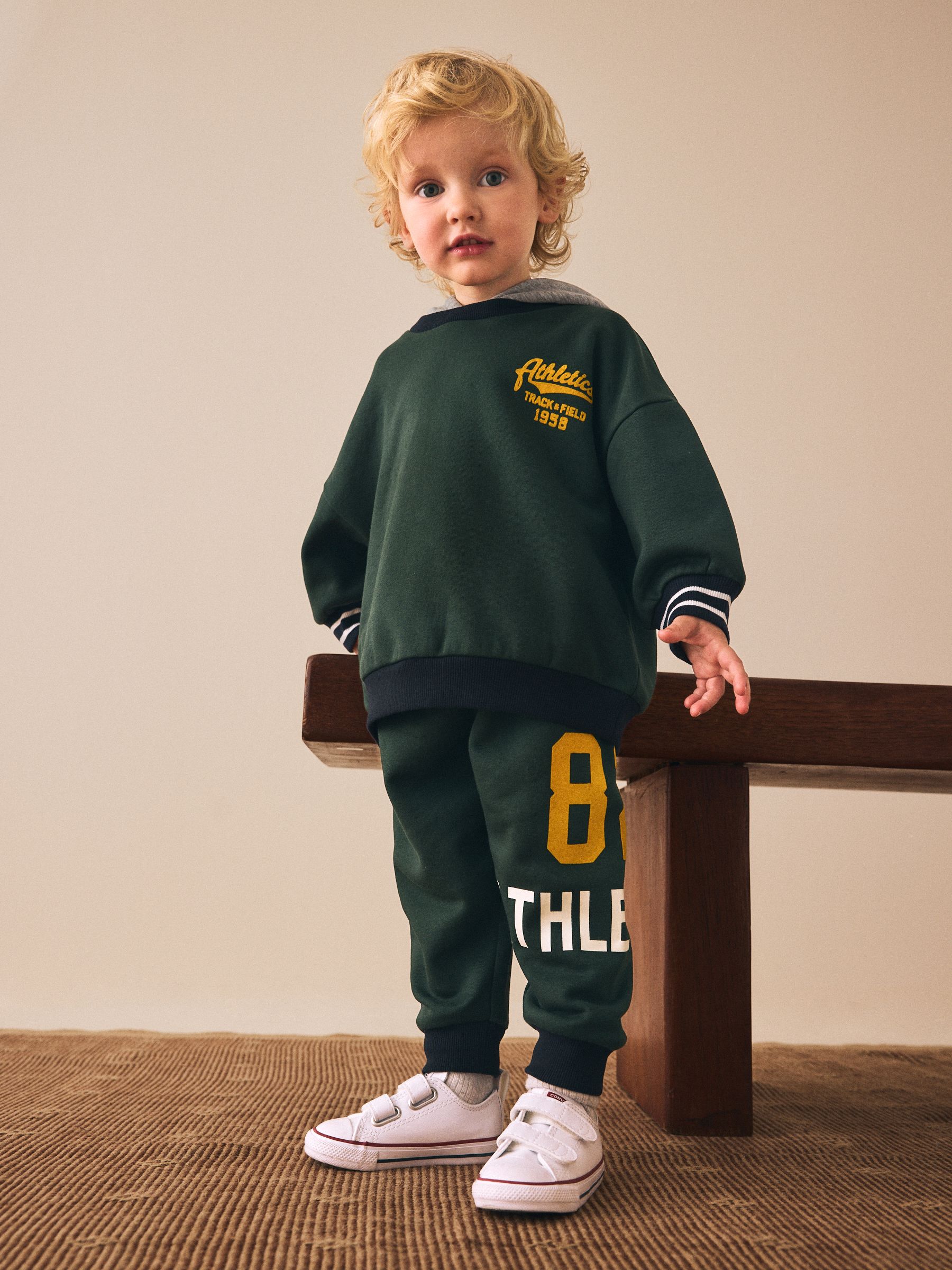 Groen - Set met hoodie en joggingbroek (3mnd -7jr)