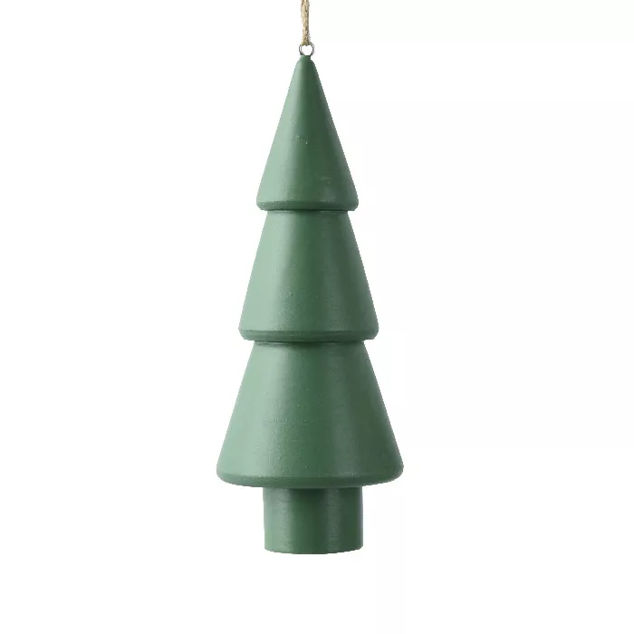 Sapin à suspendre en bois (H15 cm) Harmonie Vert romarin
