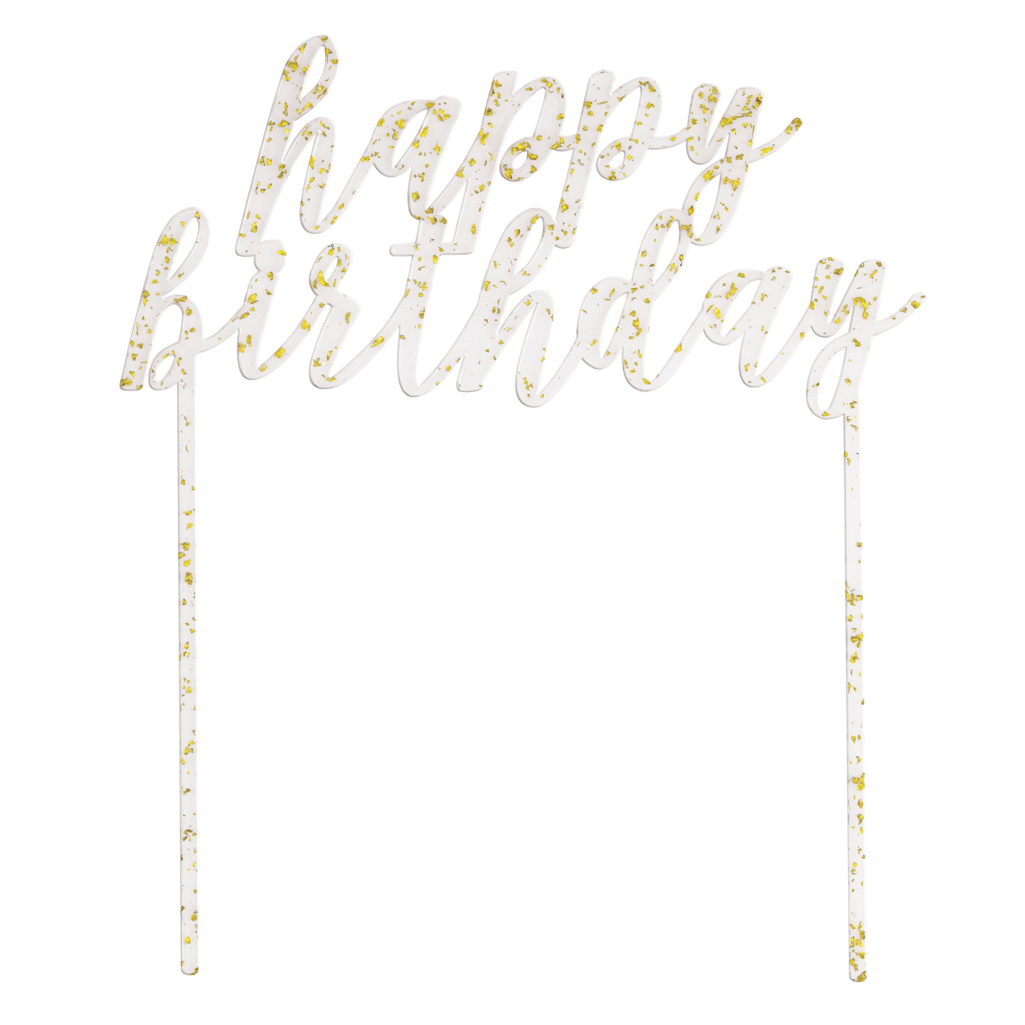 Gouden Happy Birthday Taarttopper