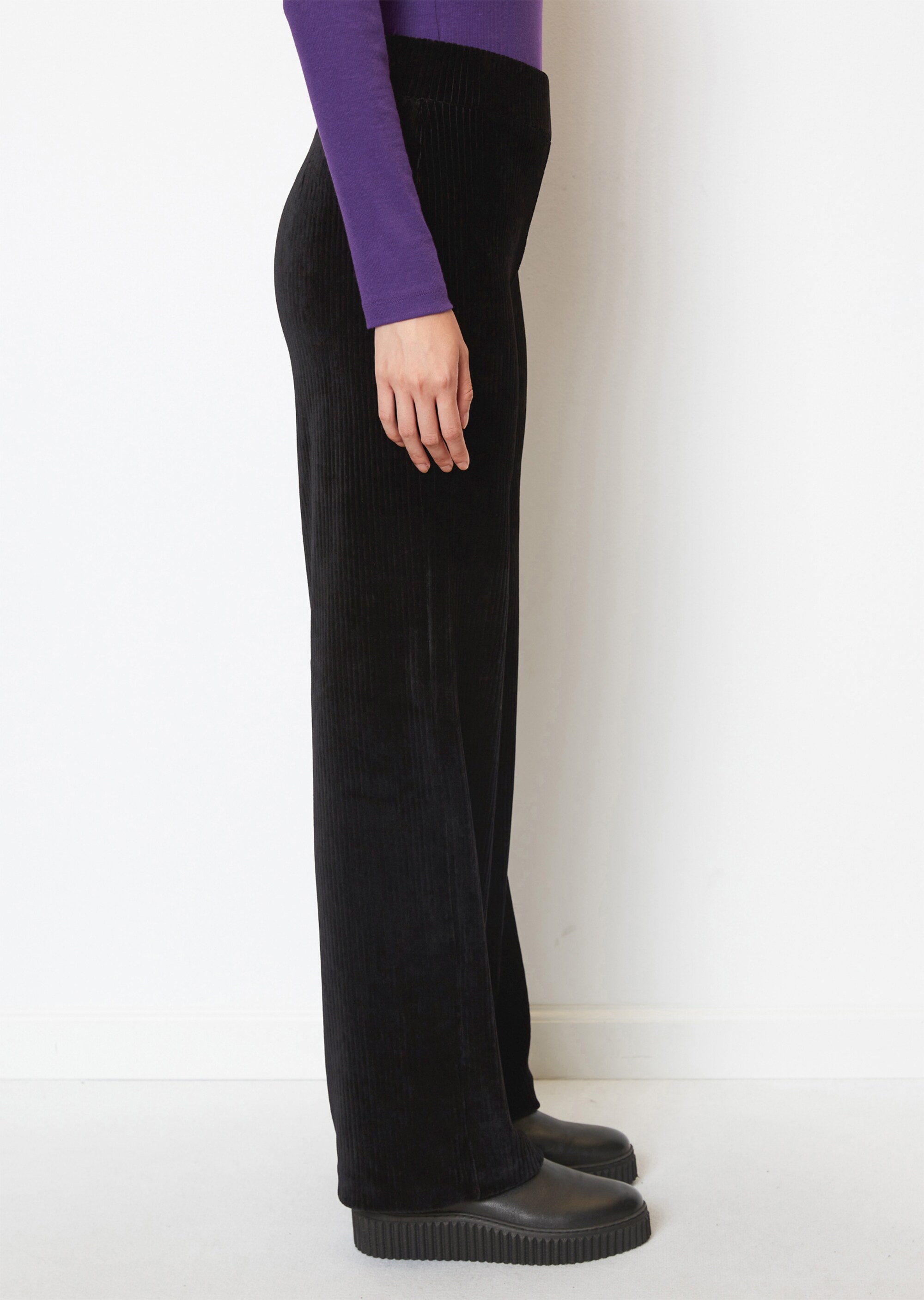 Jerseyhose straightin Cord-Qualität