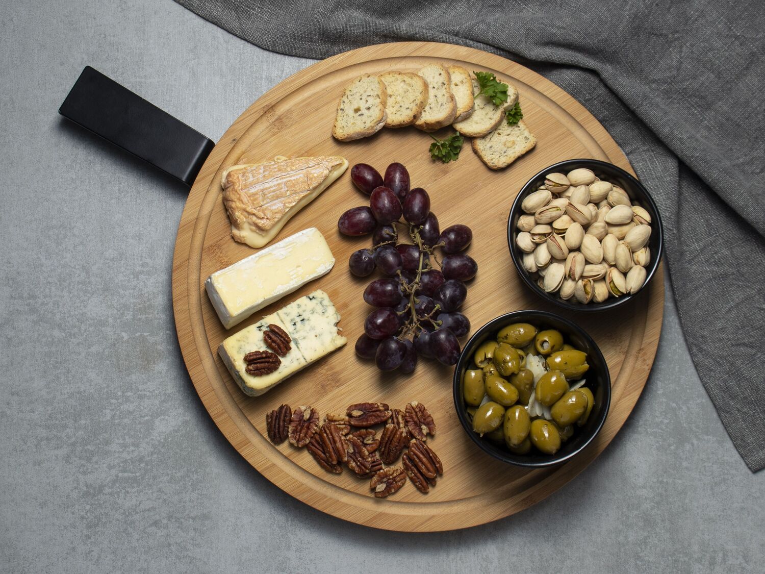 Gusta serveerplank Lazy Susan naturel 50 x 34 x 4 cm