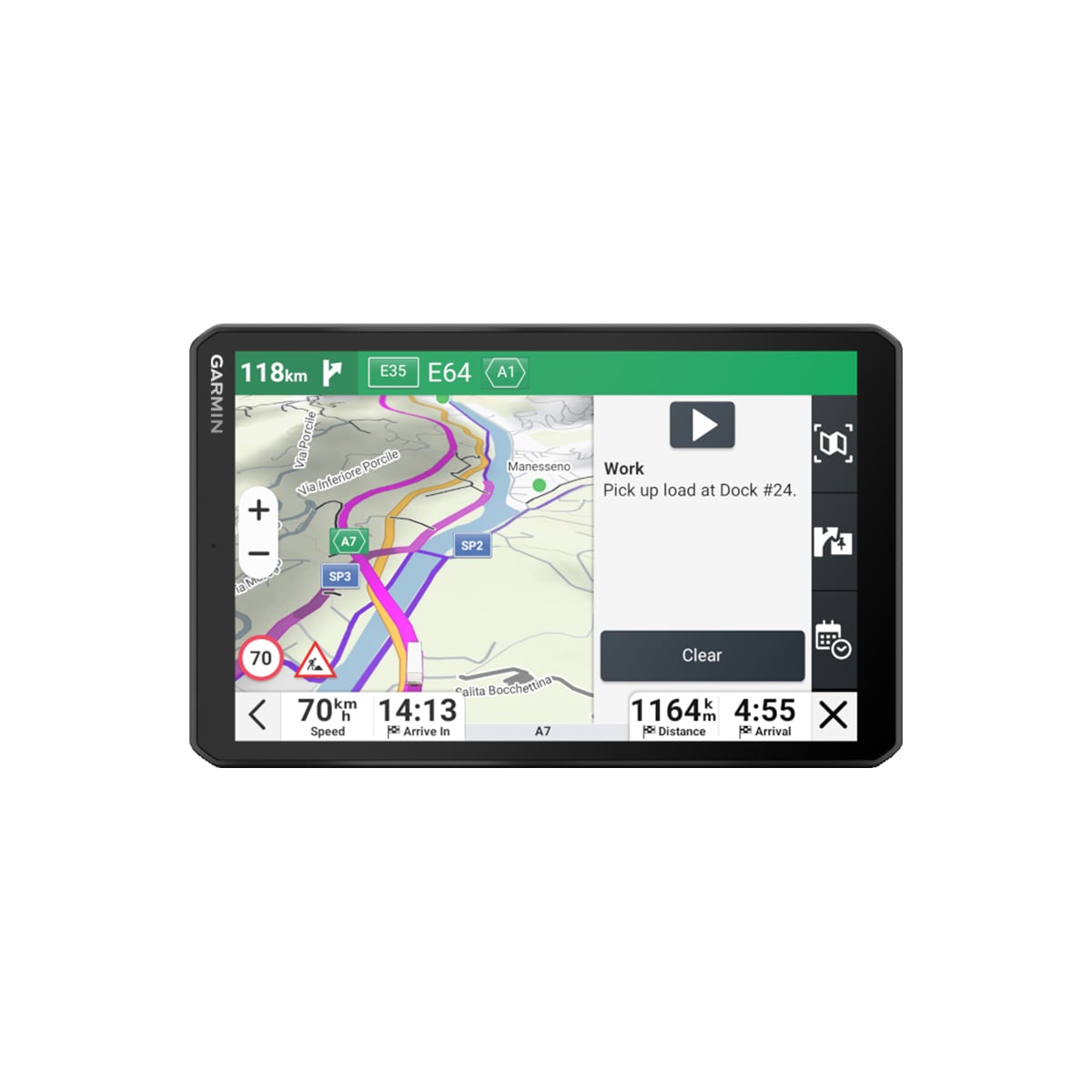 Garmin dēzl LGV820 lastebil-GPS