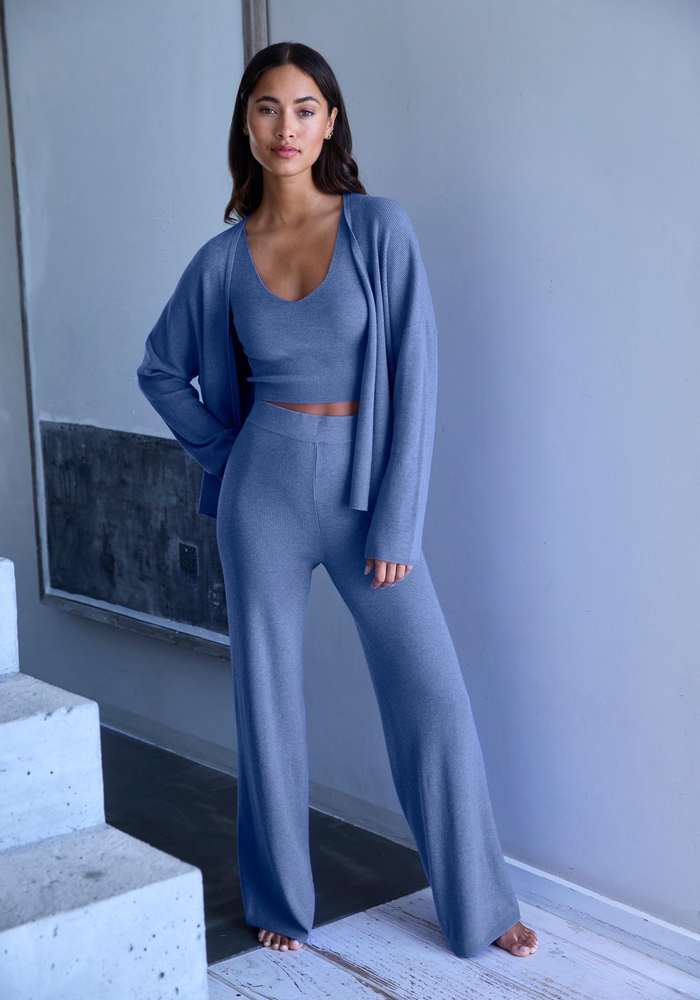 Copenhagen Studios Cardigan , aus hochwertiger, feiner Rippe, Loungewear