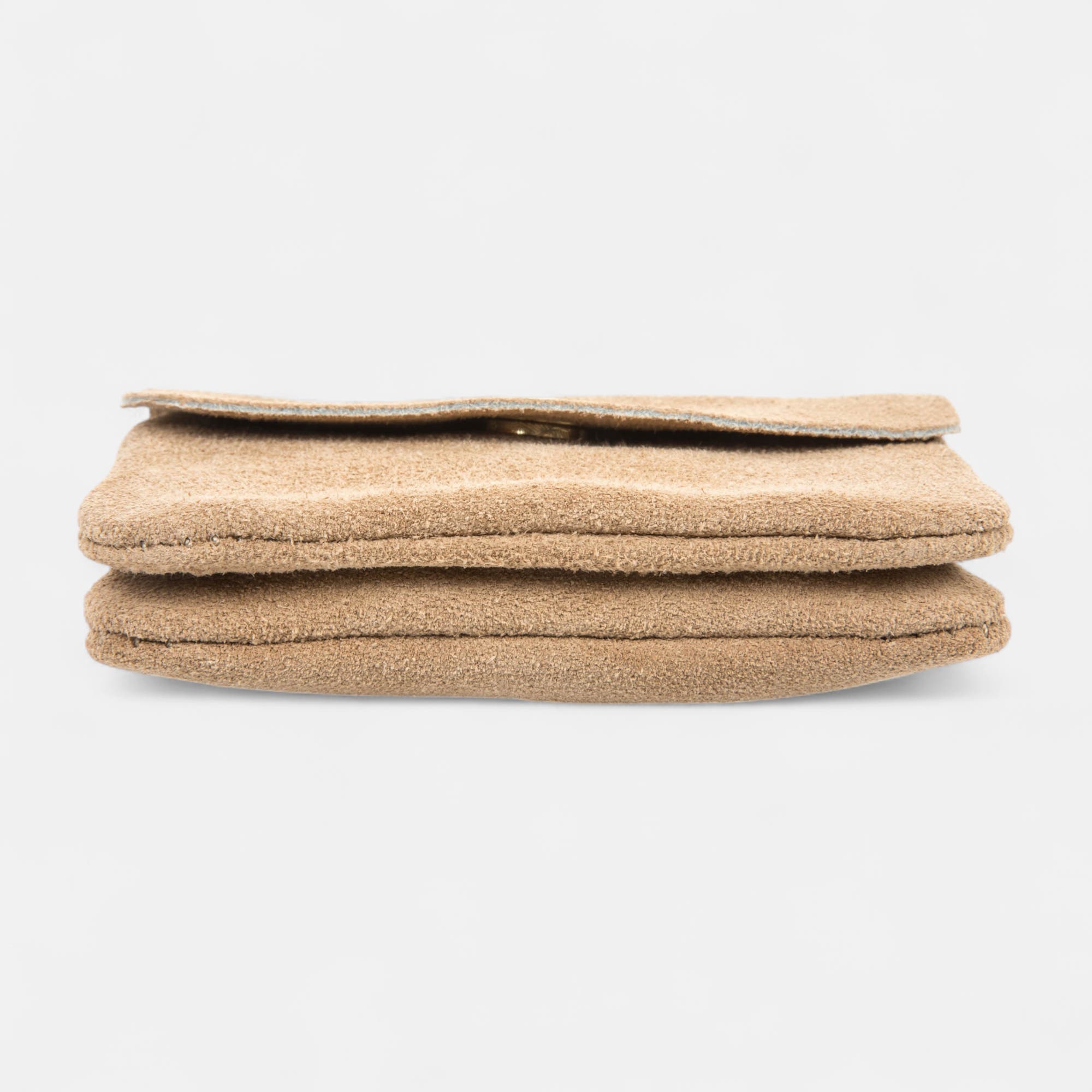 Petite maroquinerie en cuir beige