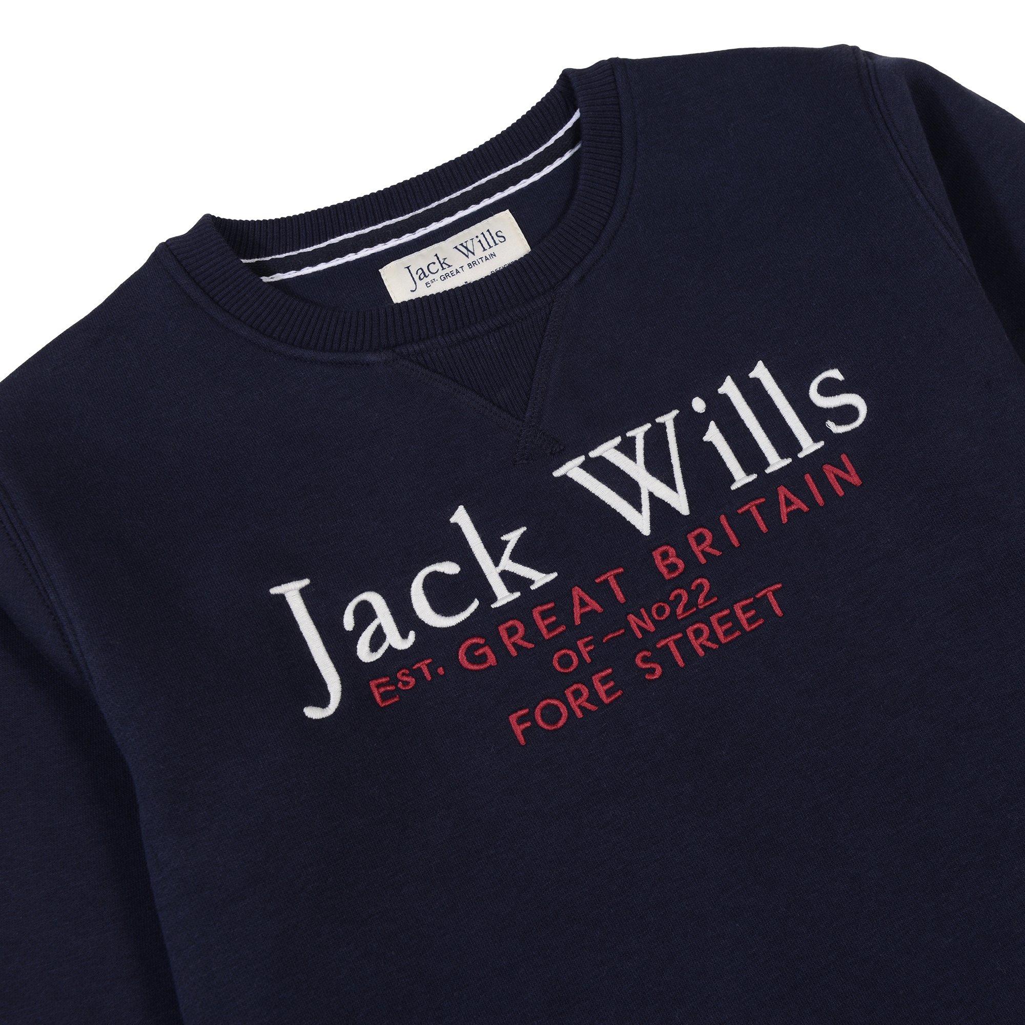 Jack Wills JW Script Crew Neck Sweatshirt Juniors
