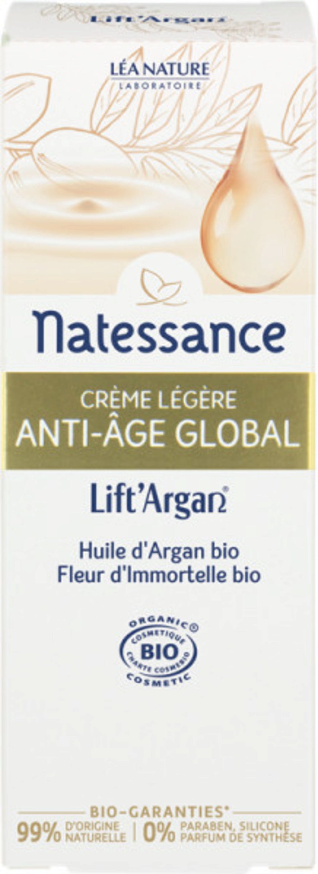 Natessance  Lift'Argan Leichte Anti-Aging Creme, 50 ml