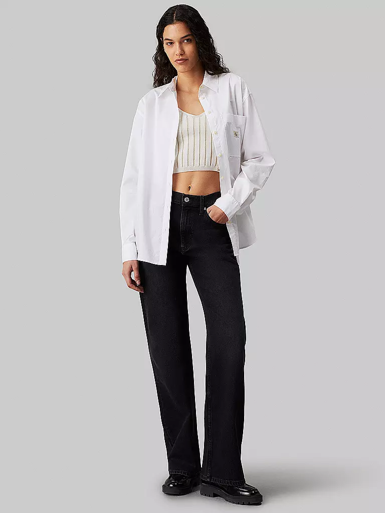 CALVIN KLEIN JEANS Hemdbluse weiss