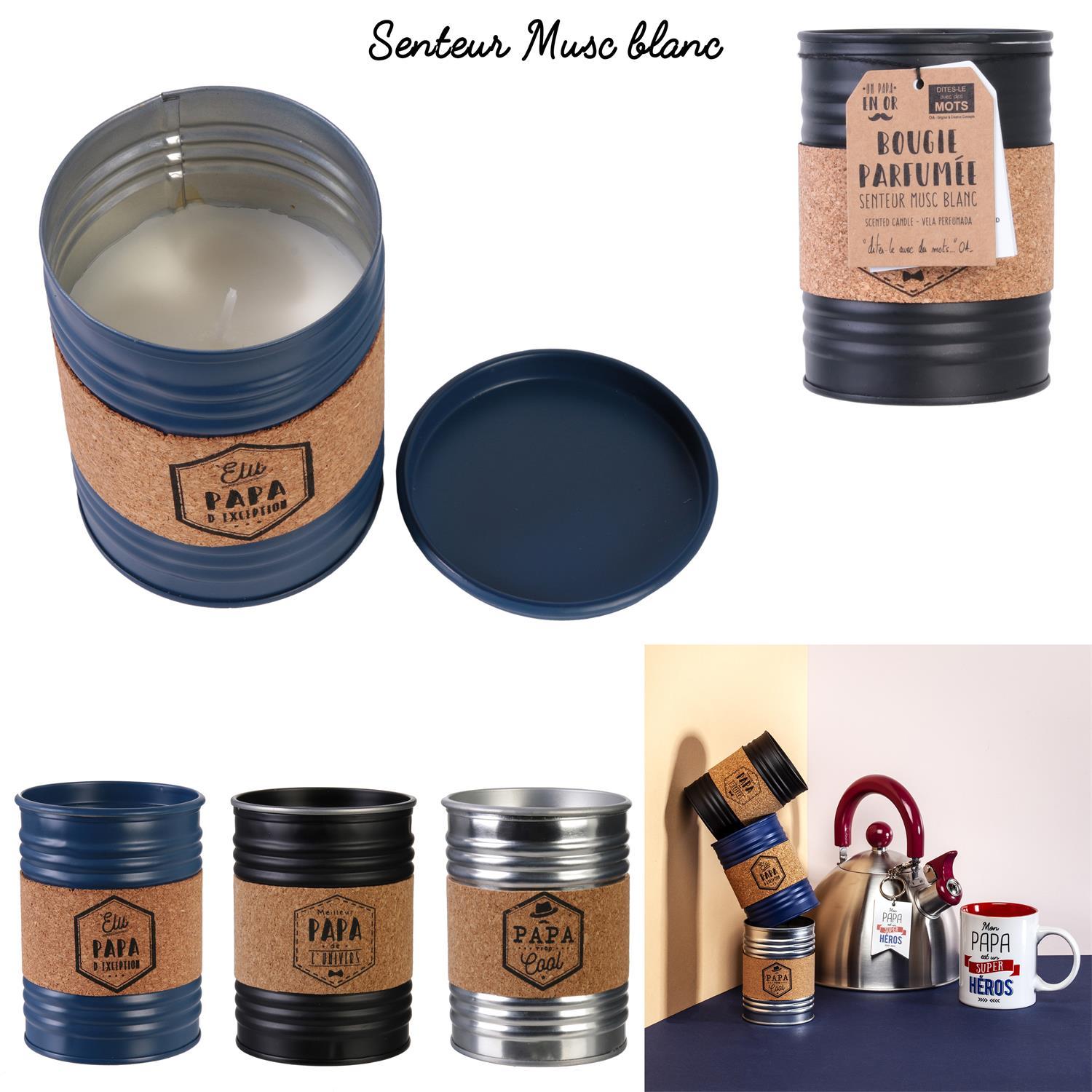 BOUGIE PARFUMEE CONSERVE METAL PAPA 130GR
