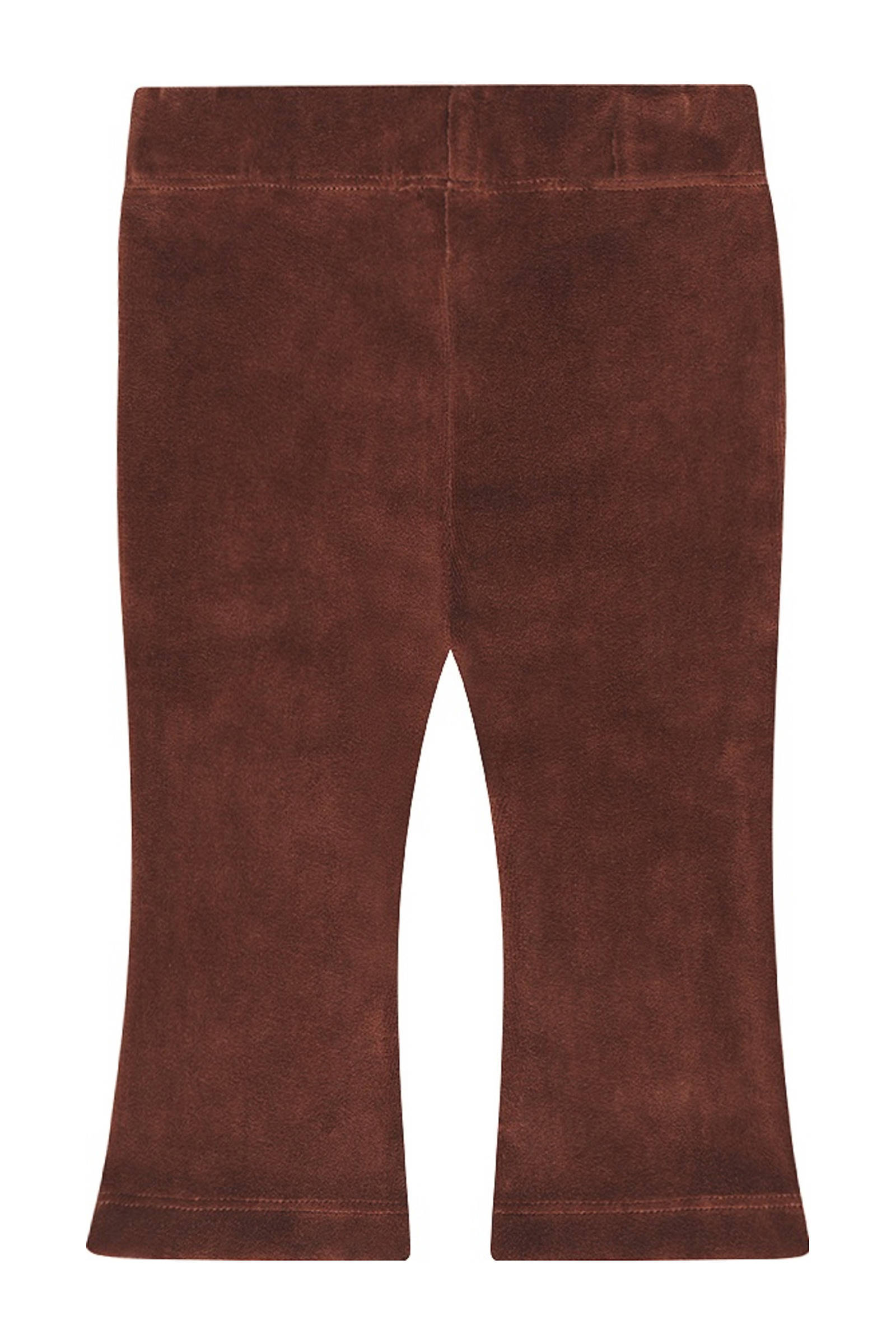 Dirkje high waist flared broek bruin