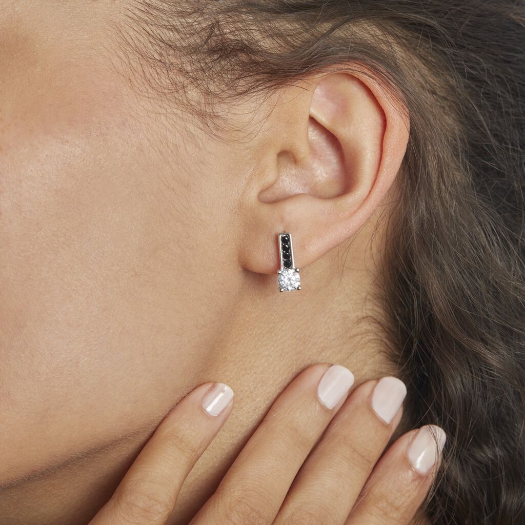 Boucles D'oreilles Puces Regilla Argent Oxyde De Zirconium