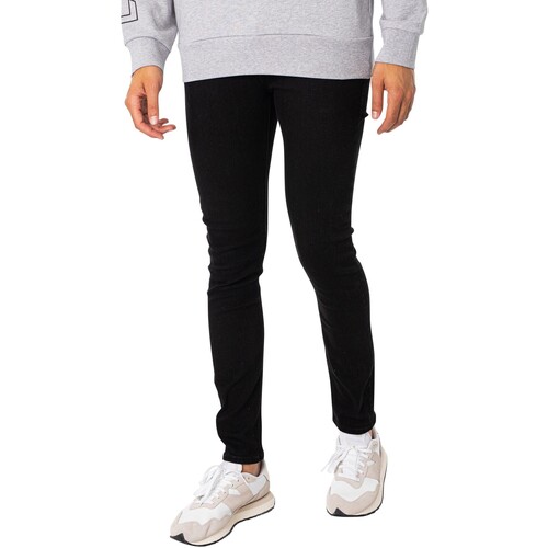 Jack & Jones - Vaqueros Pitillo Liam Original 773 Negro