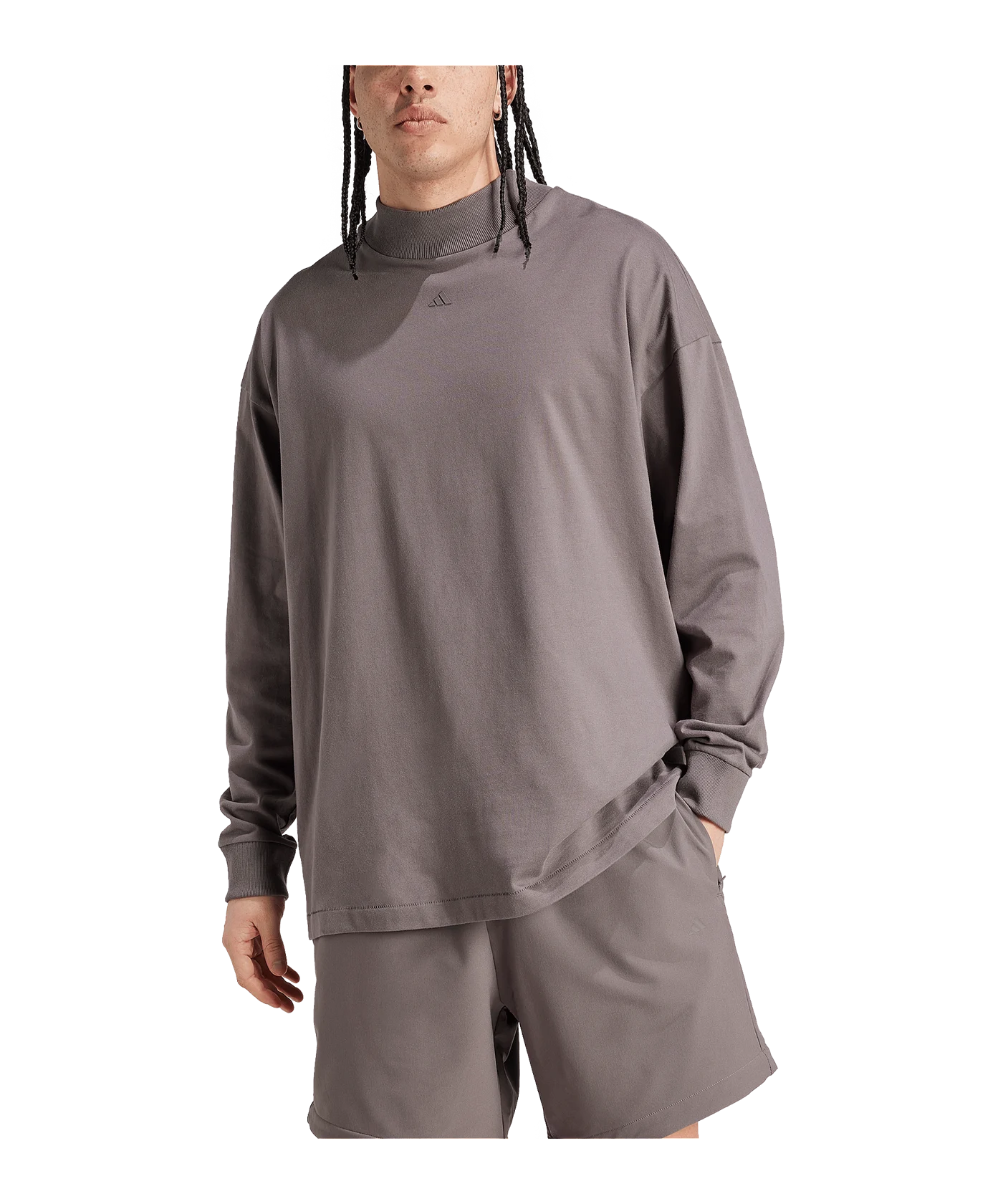 adidas Basketball Trikot langarm Grau