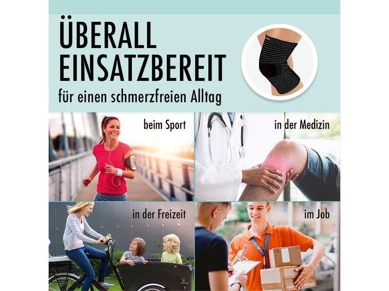 TRIGGin Bandage Knie anthrazit Kniegelenkbandage in Einheitsgrösse aus «Die Höhle der Löwen»